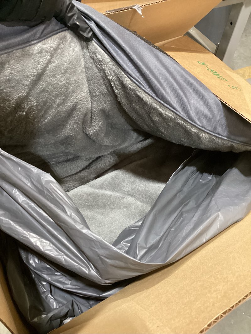 Condition photo showing Good Condition for Dog Crate Bed Waterproof Deluxe Plush Dog Beds with Removable Washable Cover Anti-Slip Bottom Pet Sleeping Mattress for Large, Medium, Jumbo, Small Dogs, 35 x 22 inch, Gray 35.0"L x 22.0"W x 3.0"Th Grey