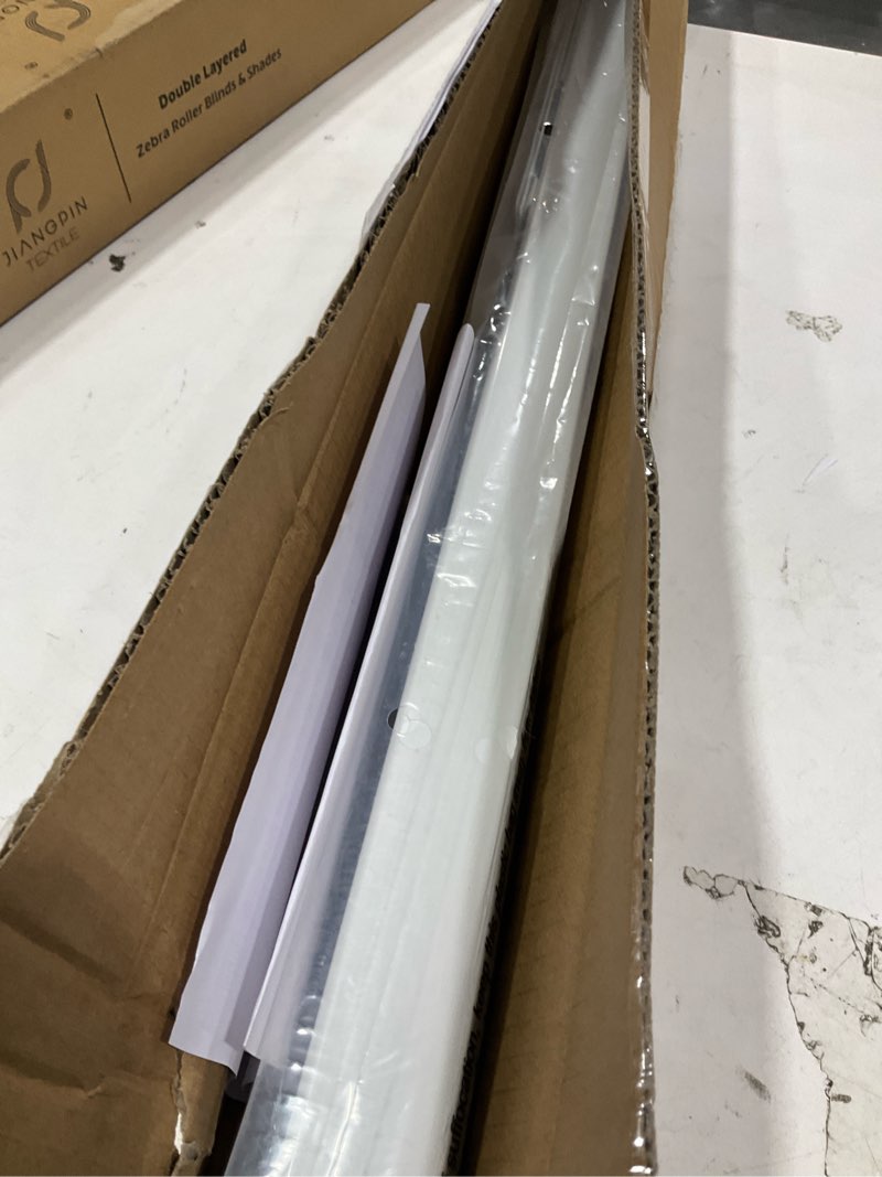 Condition photo showing Good Condition for lazblinds cordless cellular shades, no tools no drill blackout honeycomb shades pleated blinds for windows, 30" w x 64" h, silver white blackout-silver white 30'' w x 64'' h