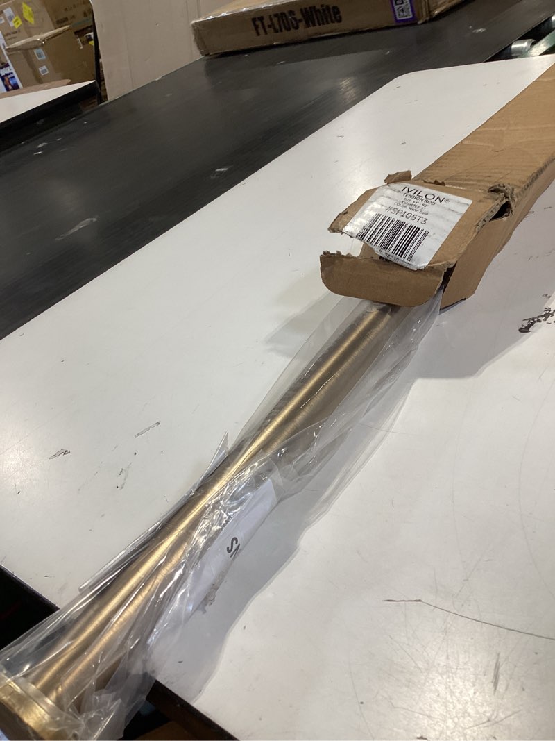 Condition photo showing Good Condition for ivilon tension curtain rod - spring tension rod for windows or shower, 54 to 90 inch. warm gold
