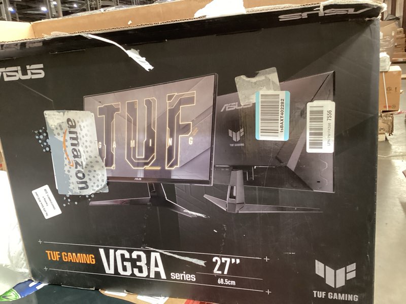 Condition photo showing New/Like New for asus tuf gaming 27” 1440p hdr monitor (vg27aq3a) – qhd (2560 x 1440), 180hz, 1ms, fast ips, 130% srgb, extreme low motion blur sync, speakers, freesync premium, g-sync compatible, hdmi, displayport 27" qhd 180hz g-sync