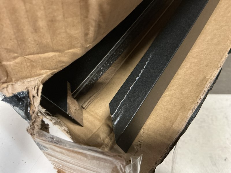 Condition photo showing As Is for framepro graduation shadow box 24x29 inch display case with tempered glass - preserve diploma(8.5x11), tassel, stole, medal & 5x7 photo | premium graduation gift, black gold mats black over gold 24x29
