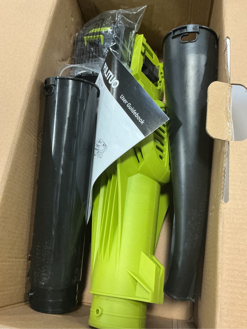 Condition photo showing As Is for Leaf Blower Cordless, 20V Electric Leaf Blower Cordless with Battery and Charger- 150MPH 3 Speeds 17000RPM Lightweight Battery Leaf Blowers for Lawn Care, Patio Yard Car Leaves and Grass