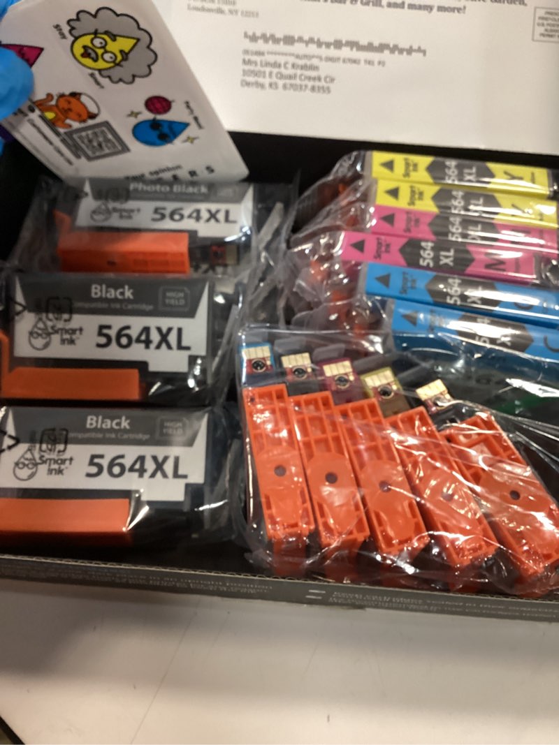 Condition photo showing New/Like New for smart ink compatible ink cartridge replacement for hp 564 xl 564xl high yield 15 combo pack (3 black, 3pbk & 3 c/m/y) for photosmart 6525 6520 7520 5520 7510 5510 7525 deskjet 3520 3522 officejet 4620