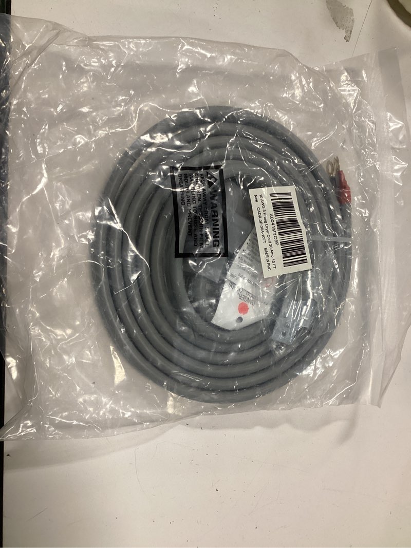 Condition photo showing New/Like New for 10FT 3 Prong Dryer Extension Cord, 30 Amp NEMA 10-30P to 10-30R EV Extension Cord for Dryer Power Extension and Level 2 EV Charging, 125V/250V 10 AWG STW ETL Listed (Black)