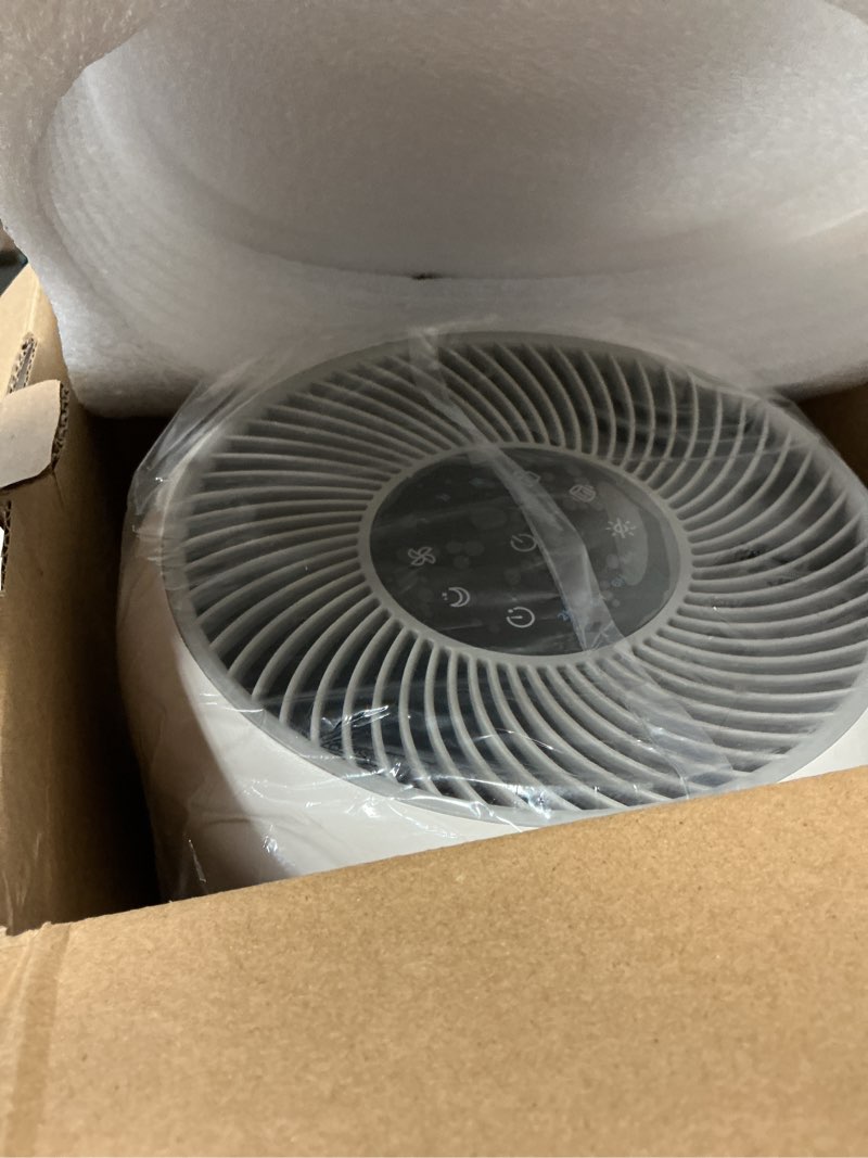Condition photo showing New/Like New for levoit air purifier for home allergies pet hair in bedroom, covers up to 1073 ft² by 56w high torque motor, aham verifide, 3-in-1 filter with hepa sleep mode, remove dust smoke odor, core300-p, white