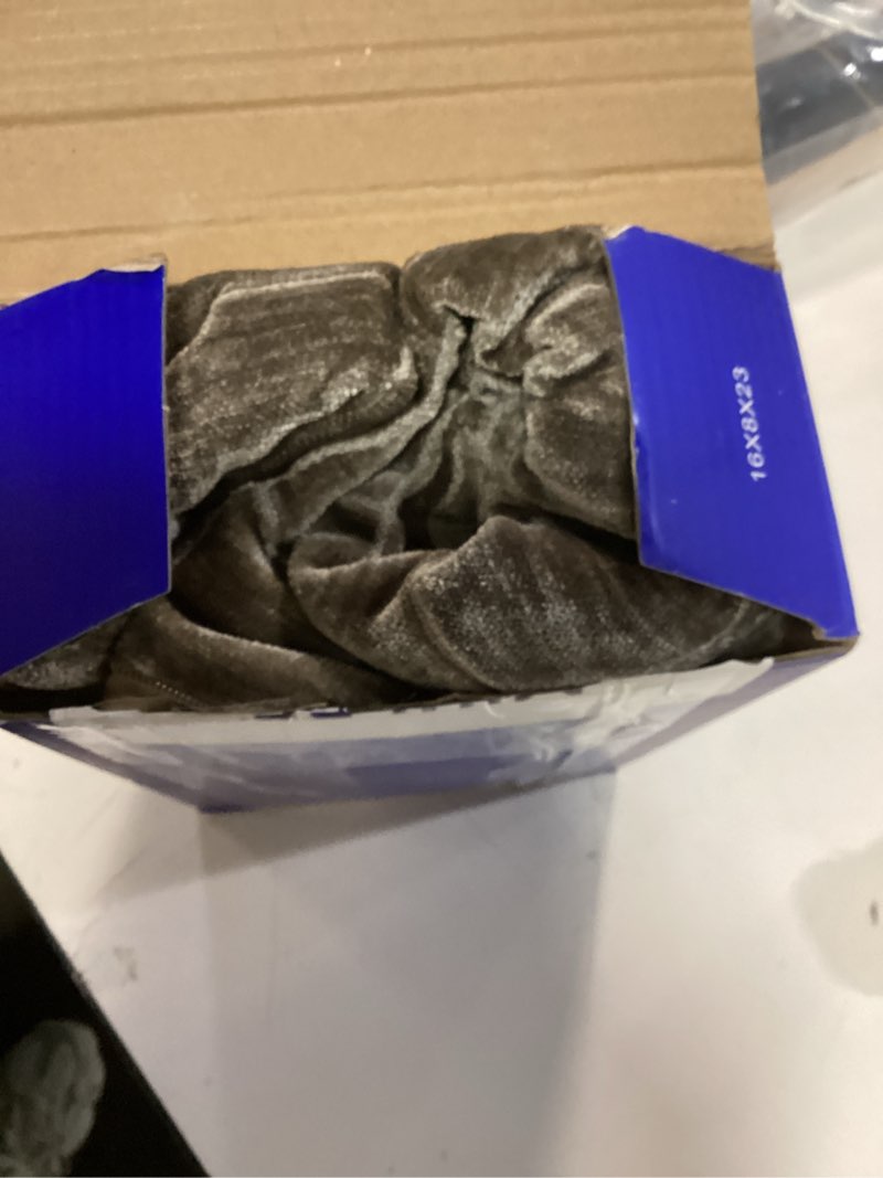 Condition photo showing Good Condition for MIULEE Decorative Chenille Check Throw Pillow Covers Vintage Plaid Couch Pillows 22x22 Inch Set of 2 Neutral Boho Farmhouse Cushion Covers Modern Spring Home Decor for Sofa Bed Living Room Taupe Grey 22" x 22" (Pack of 2) Taupe Grey