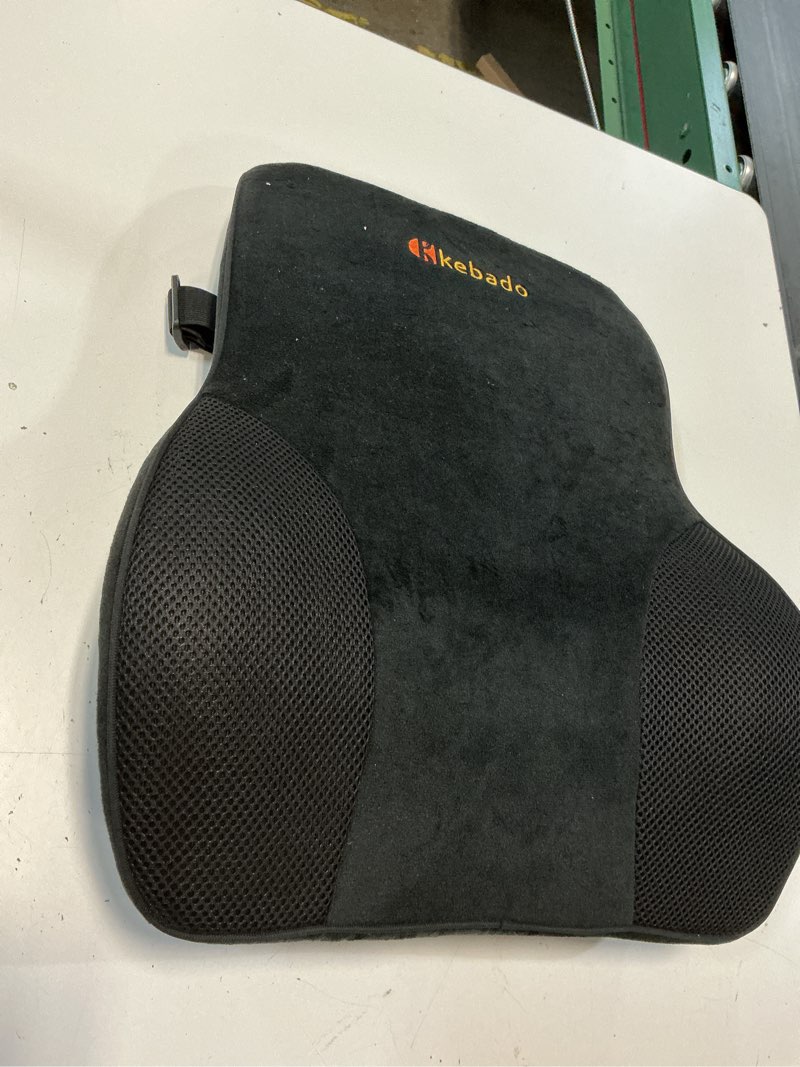 Condition photo showing Good Condition for upgraded version - premium lumbar pillow support for car - full lumbar back support - two straps office chair black car lumbar support - memory foam orthopedic back - lumbar support cushion