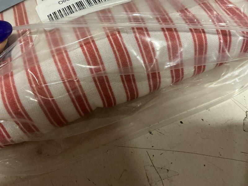 Condition photo showing New/Like New for mindsoft stripe cotton toile shower curtain ticking stripes woven print curtain bathroom decor for traditional contemporary style kitchen bath(red and white,72 x 72 inches,stripe) red and white 72"w x 72"l (pack of 1) stripe