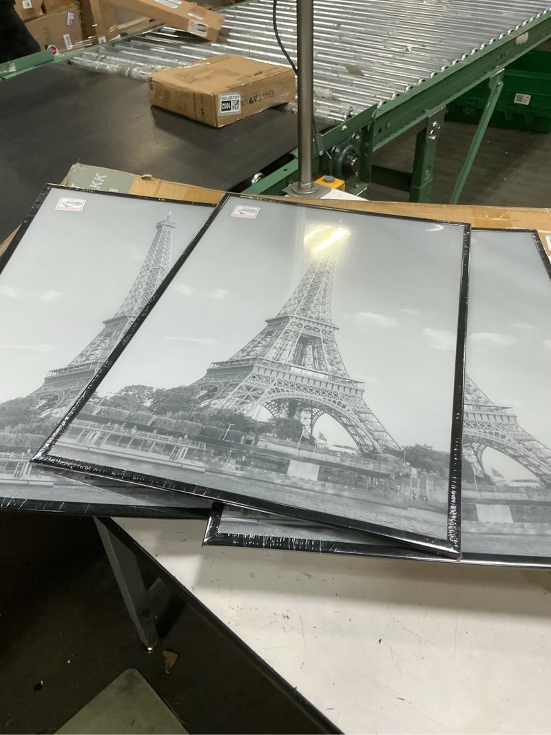 Condition photo showing New/Like New for upsimples 16x24 picture frame black 3 pack, scratch-proof poster frames 16 x 24 for photo gallery - slide-in strips, horizontal or vertical wall mounting