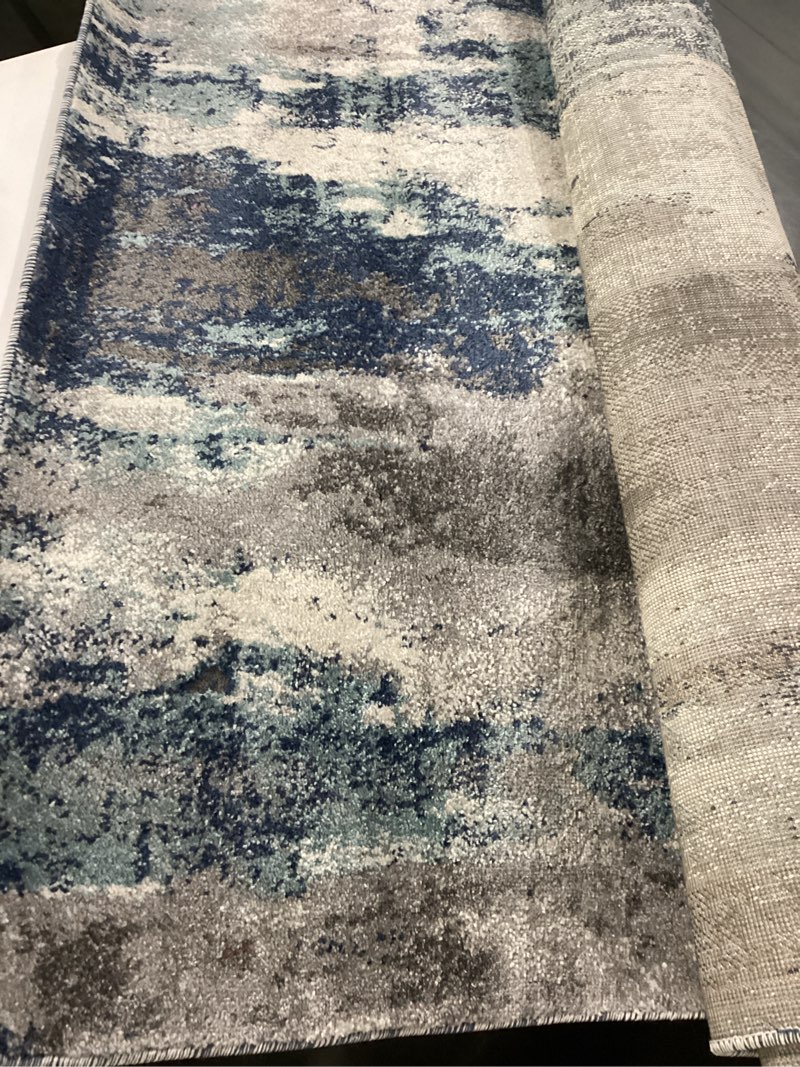 Condition photo showing Good Condition for LUXE WEAVERS Euston Blue 5 x 7 Abstract Modern Area Rug 5' x 7' Blue