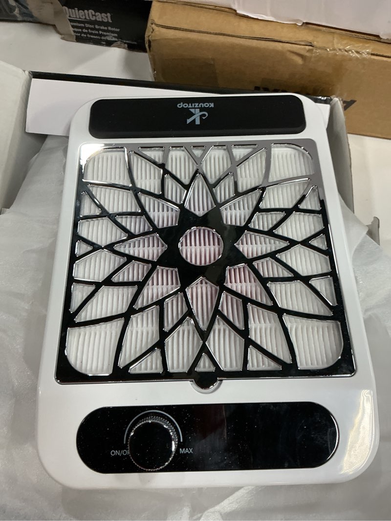 Condition photo showing New/Like New for Nail Dust Collector for Nail Techs,Compact & Quiet Vacuum Fan Dust Collector with Reusable Filter, Powerful Dust Suction Machine,Nail Tech Must Haves for Gel Polish,Pedicures,Salon & Home Use Black White