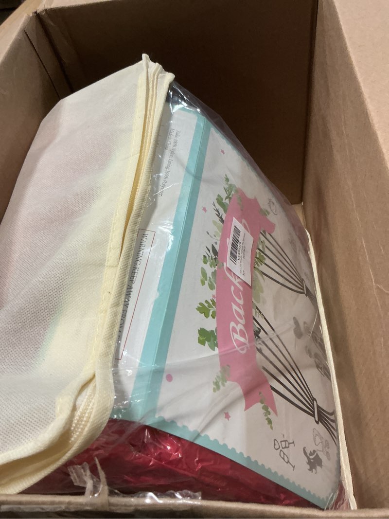 Condition photo showing Good Condition for 50ft x 10ft Wrinkle Free Red Backdrop Curtains for Parties, Polyester Photo Backdrop Drapes 10 Panels 5x10ft for Weddings Birthday Party Christmas Photography Background Red 5'(W) x 10'(H), 10 panels