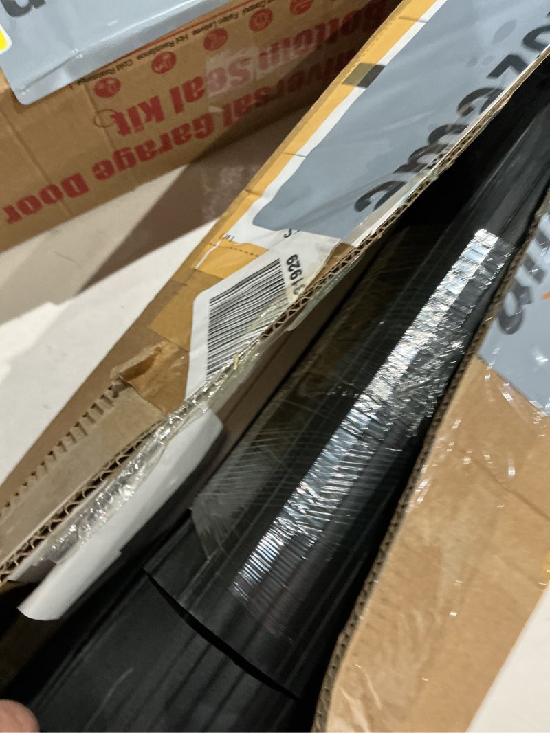Condition photo showing Good Condition for garage door seals bottom rubber - jobon 10 ft heavy-duty garage door weather stripping bottom seal with pre-drilled aluminum track retainer kit, easy installation for home & commercial 10 ft with track