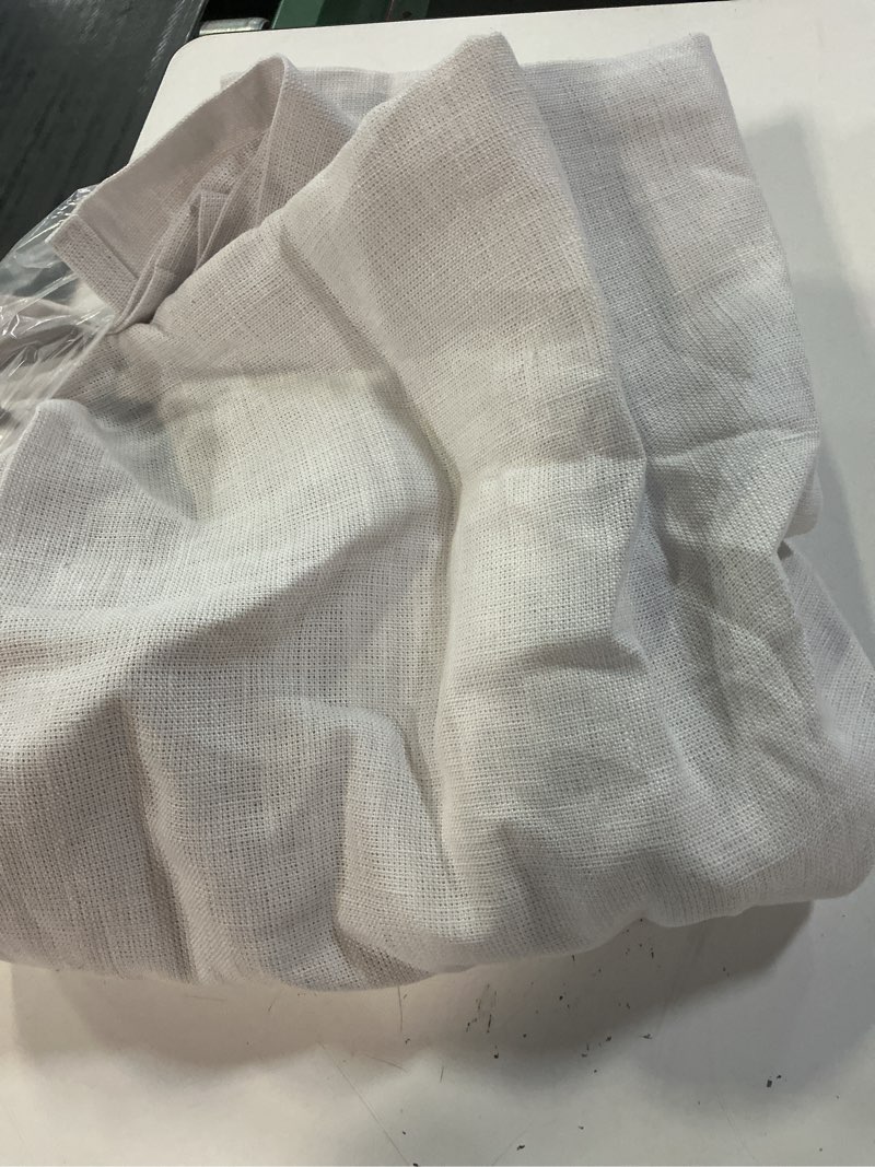 Condition photo showing Good Condition for heavyweight european linen curtain, 48x108, cloud
