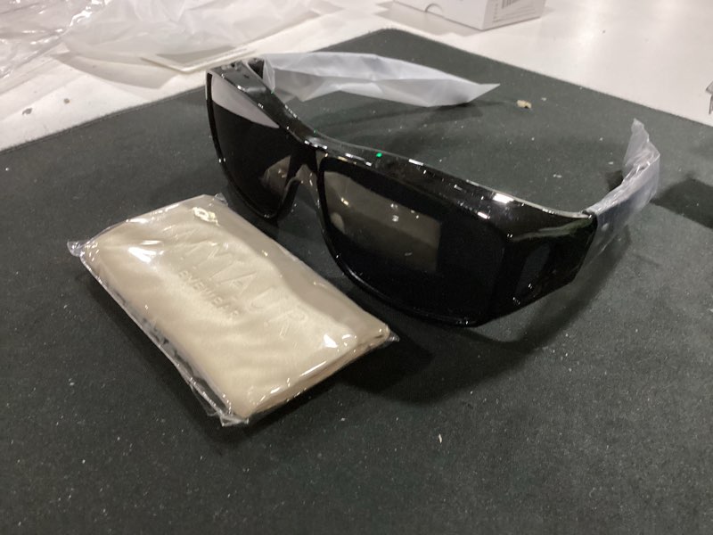 Condition photo showing Good Condition for myiaur over glasses sunglasses for men women, polarized fit over sunglasses uv400 protection, anti glare for driving outdoors a01 black/grey lens