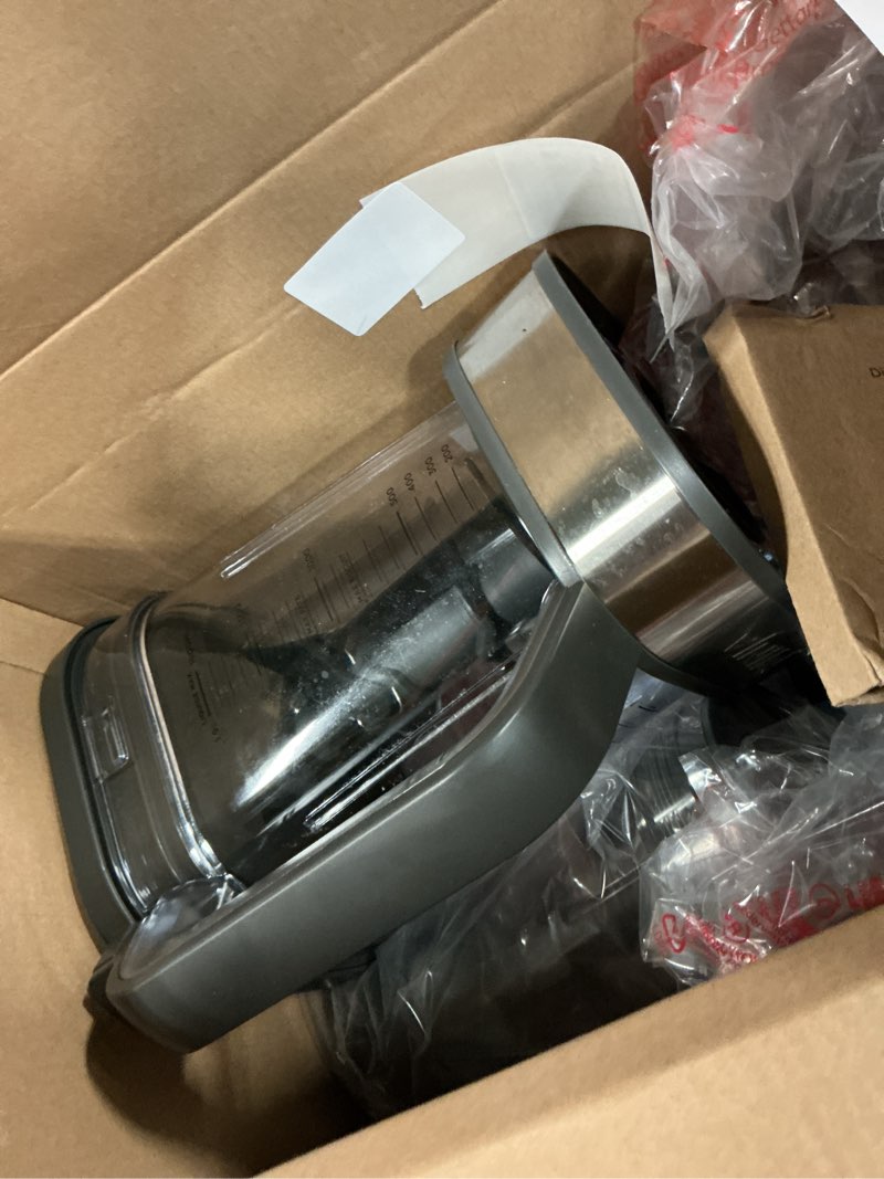 Condition photo showing As Is for ninja blender & food processor combo, foodi power blender system for smoothies, bowls, spreads & shakes, 6 functions, 72-oz pitcher, to-go cups, silver, ss401 1600 peak watts