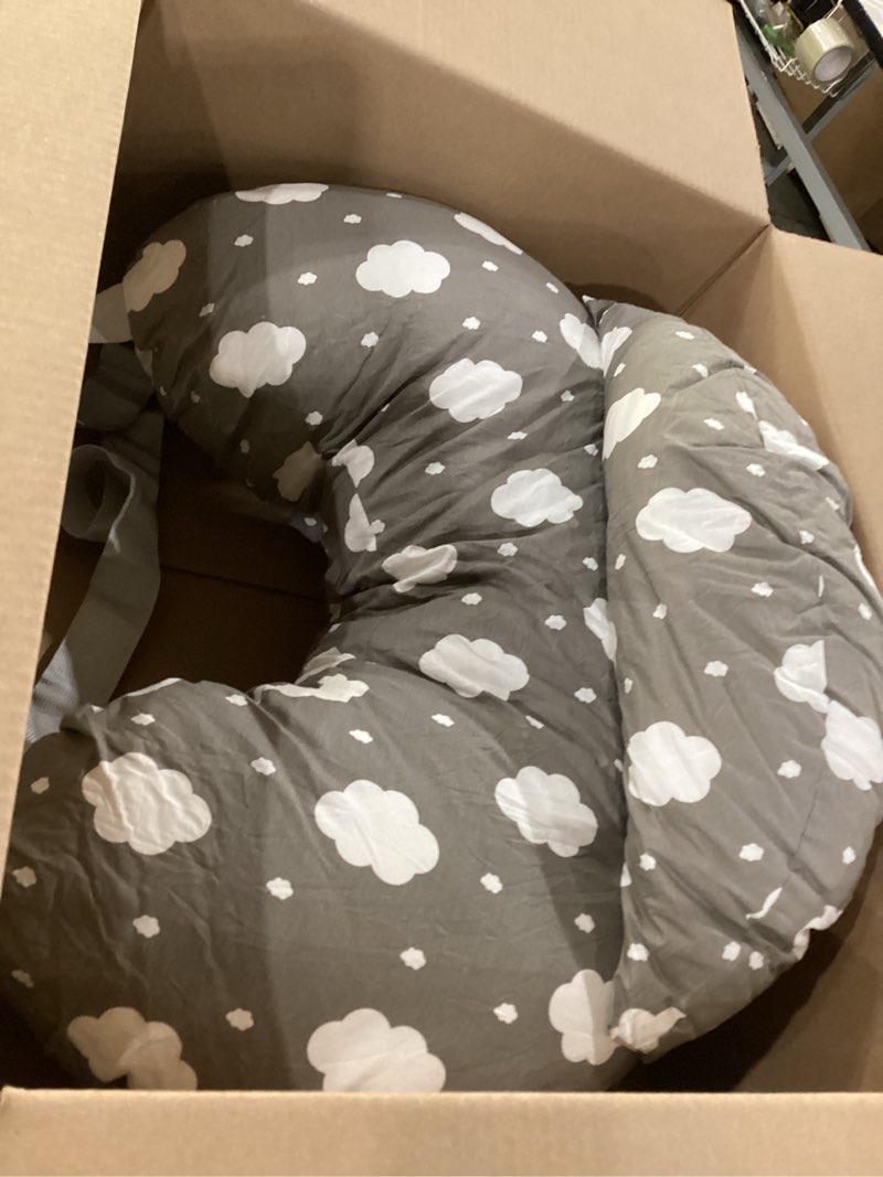Condition photo showing Good Condition for Momcozy Original Nursing Pillow for Breastfeeding-Pioneering Safety Fence- Wider Feeding Pillows for More Support for Mom & Baby- Easier Nursing & Hand Free- Fit for All, Removable Cotton Cover Grey