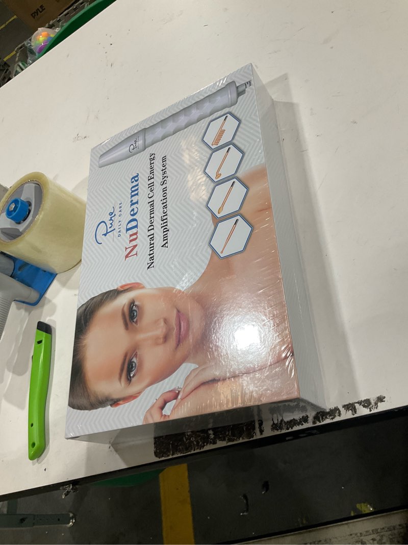 Condition photo showing New/Like New for Pure Daily Care NuDerma Handheld Skin Therapy Wand Machine w/Neon – Anti-Aging - Skin Tightening - Wrinkle Reducing - Dark Circles – Clarifying - Hair & Scalp Stimulator 1 Count (Pack of 1)