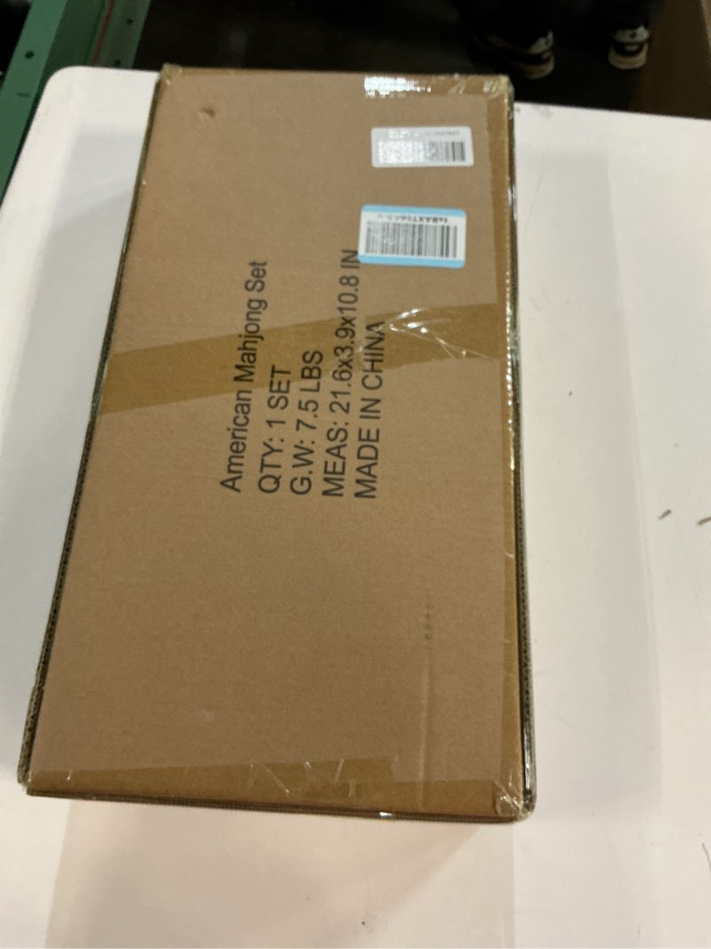 Condition photo showing New/Like New for American Mahjong Game Set, 166 Light Green Tiles, 4 All-in-One Color Rack/Pushers, Complete Mahjong Tile Set, Light Green Carrying Bag