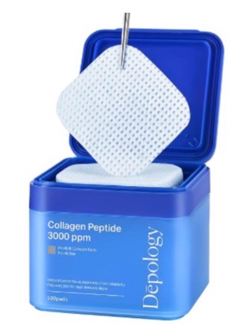depology Collagen Lifting Toner Pads [Upgraded] - Gentle Anti-Aging Facial Pads with Hydrolyzed Collagen, Peptides & Hyaluronic Acid for Firming, Hydration & Elasticity