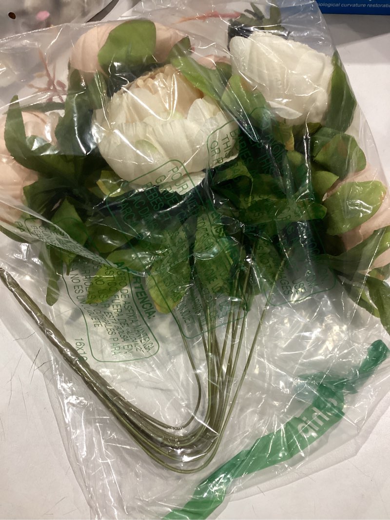 Condition photo showing Good Condition for Duovlo Artificial Peony Silk Flowers Fake Flowers Vintage Wedding Home Decoration,Pack of 1 (Dark Champagne)