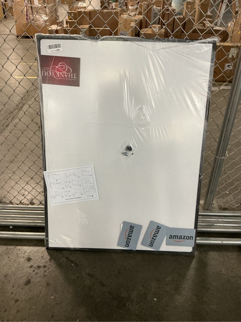 Condition photo showing As Is for VIZ-PRO Cork Notice Board, 48 X 36 Inches, Cork Bulletin Board with Black Aluminium Frame