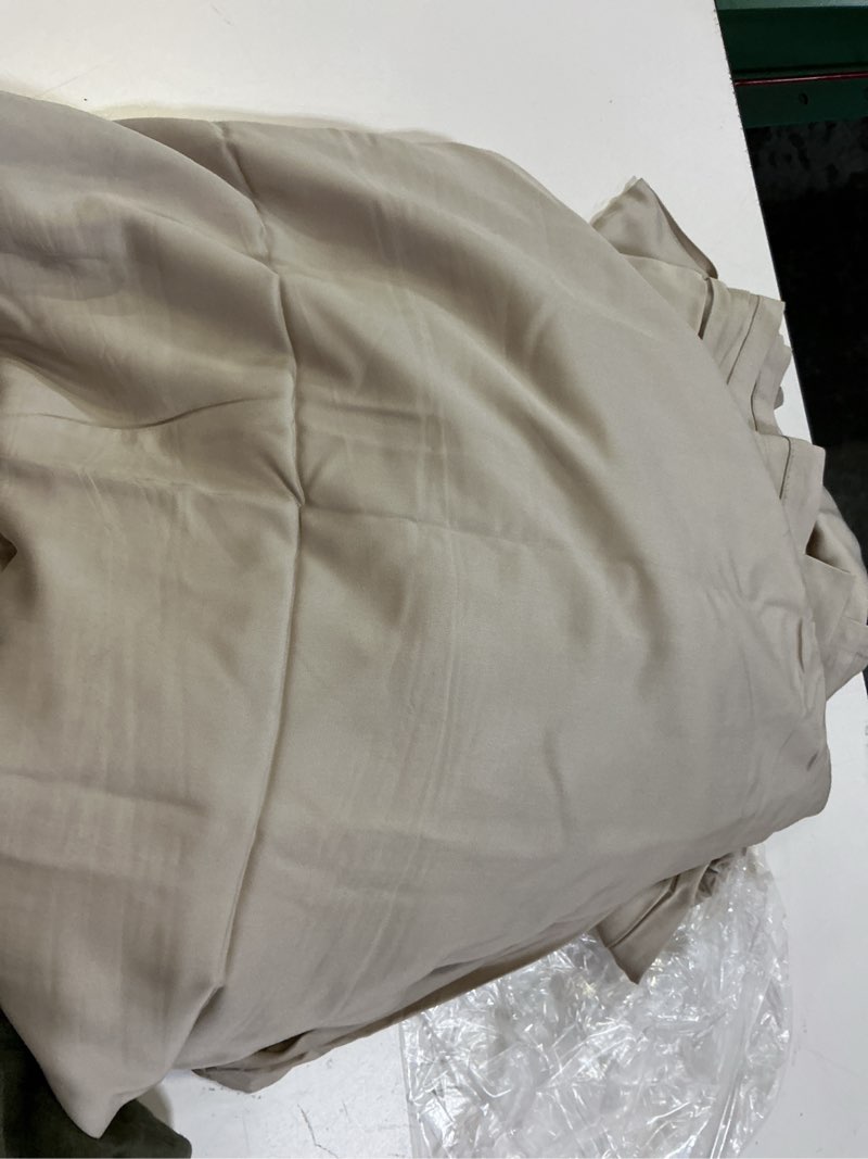 Condition photo showing New/Like New for bamboo fitted sheet set, sand, king