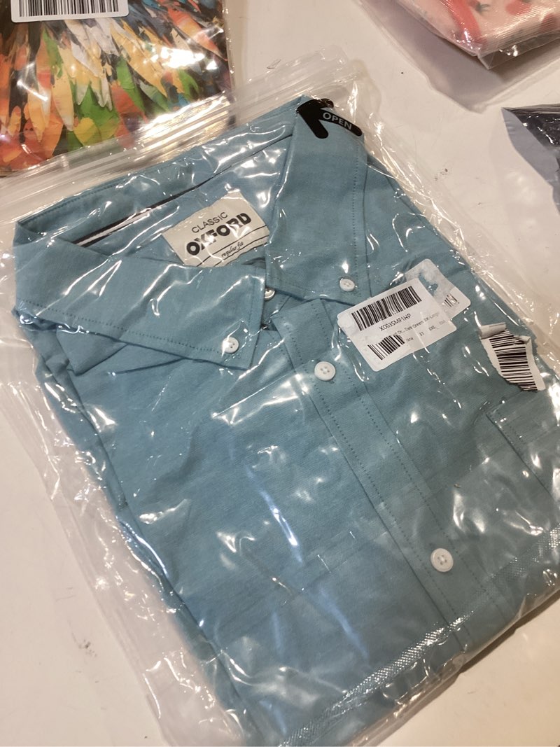 Condition photo showing New/Like New for 3 x large  j.ver men's oxford shirt solid casual button down collar shirts long sleeve dress shirts with pocket