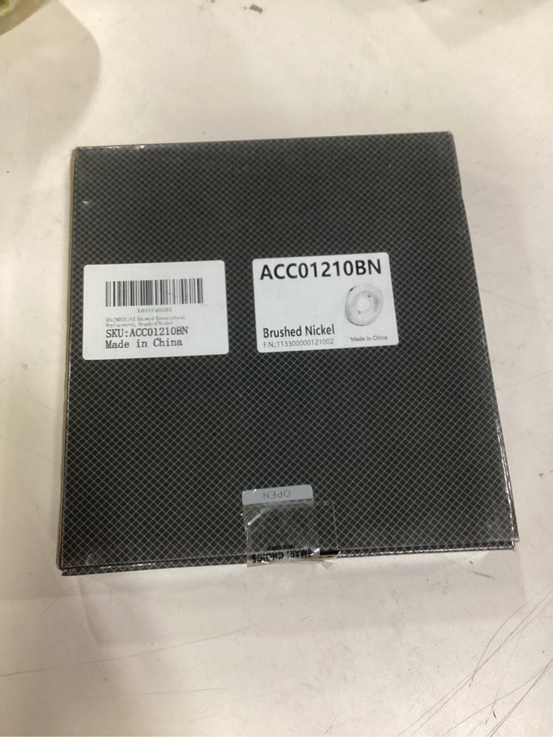 Condition photo showing New/Like New for Replacement Escutcheon Plate for Delta 1300/1400 Series, for One-Handle Tub and Shower Faucets, Single Metal Round Shower Escutcheon Kit, Brushed Nickel