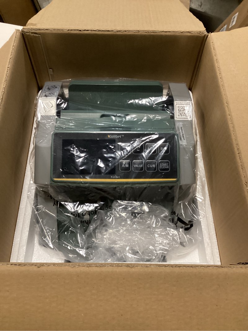 Condition photo showing New/Like New for KOLIBRI Money Counter Machine, Advanced Fake Detection & LCD Display | 1,500 Bills per Minute Single-Denomination Cash Counter | Bill Counter Machine (US Customer Support) B-KolibriUV