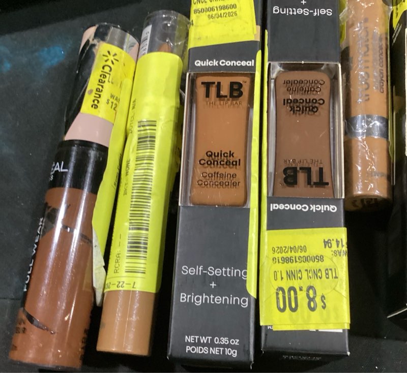 Condition photo showing As Is for assortment of cosmetics: random 10 pieces, deep complexions