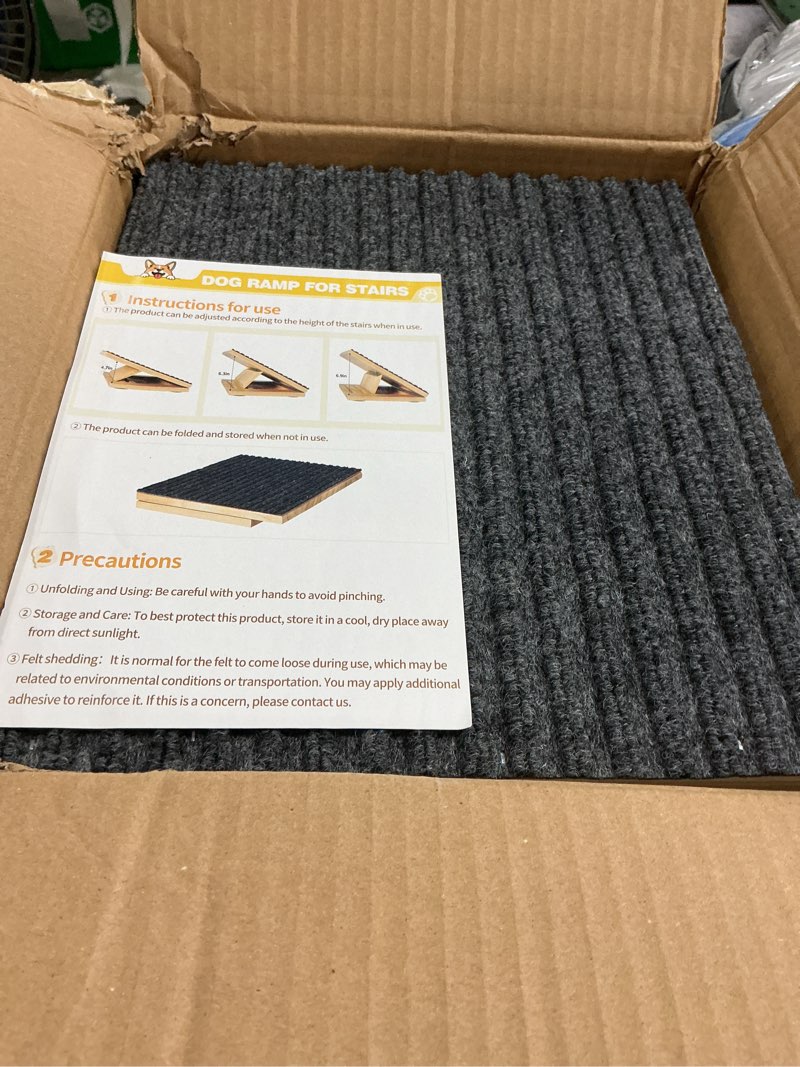 Condition photo showing New/Like New for tneltueb 6 pack upgraded dog ramps for stairs, adjustable stair ramp for dogs,portable dog stairs with mat for small dogs and cats, non-slip pet steps for elderly or injured pets