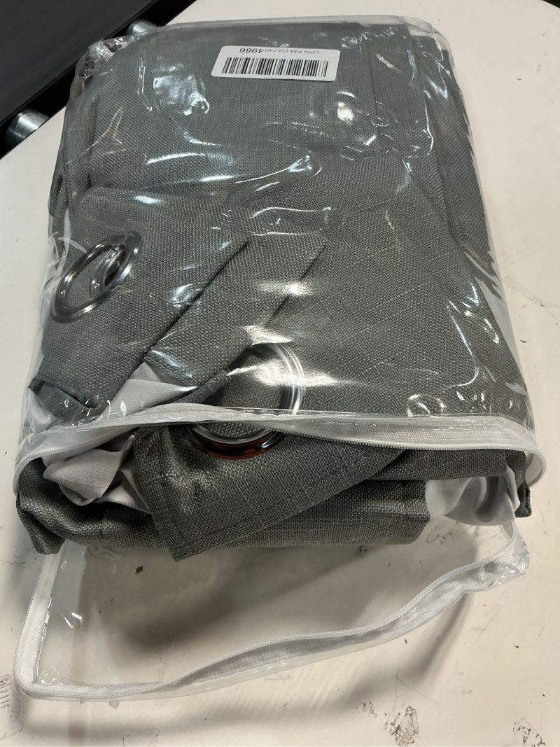 Condition photo showing Good Condition for NICETOWN 100% Absolutely Blackout Linen Curtains with Thermal Insulated White Liner, Dove Grey, W62, 2 Pieces, Noise Reducing Textured Linen Look Curtains for Windows 90 inch Length for Classroom 62"W x 90"L (Pack of 2) Dove Grey