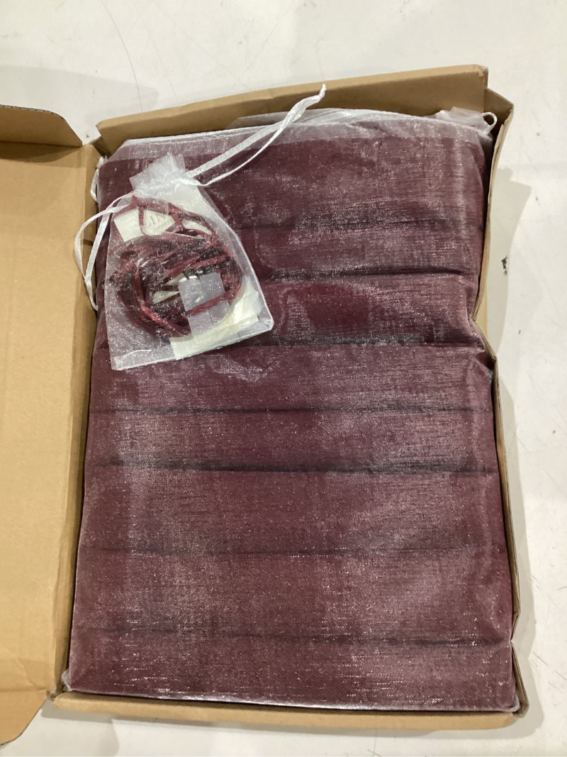 Condition photo showing Good Condition for ling's moment wedding chiffon chair sashes cover aisle decorations draping fabric wrinkle-free with tie 16 pcs burgundy for party ceremony reception floral arrangement banquet outdoor decor red-burgundy