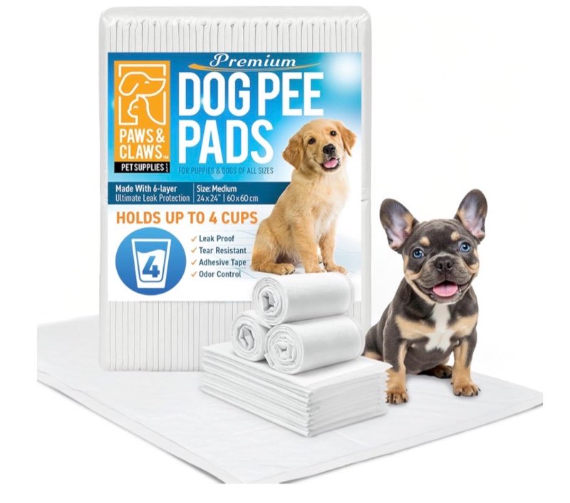 MY BFF LOVE Wee Wee Pads for Dogs, Premium Puppy Pads with 6-Layer Leak-Proof Design, Disposable and