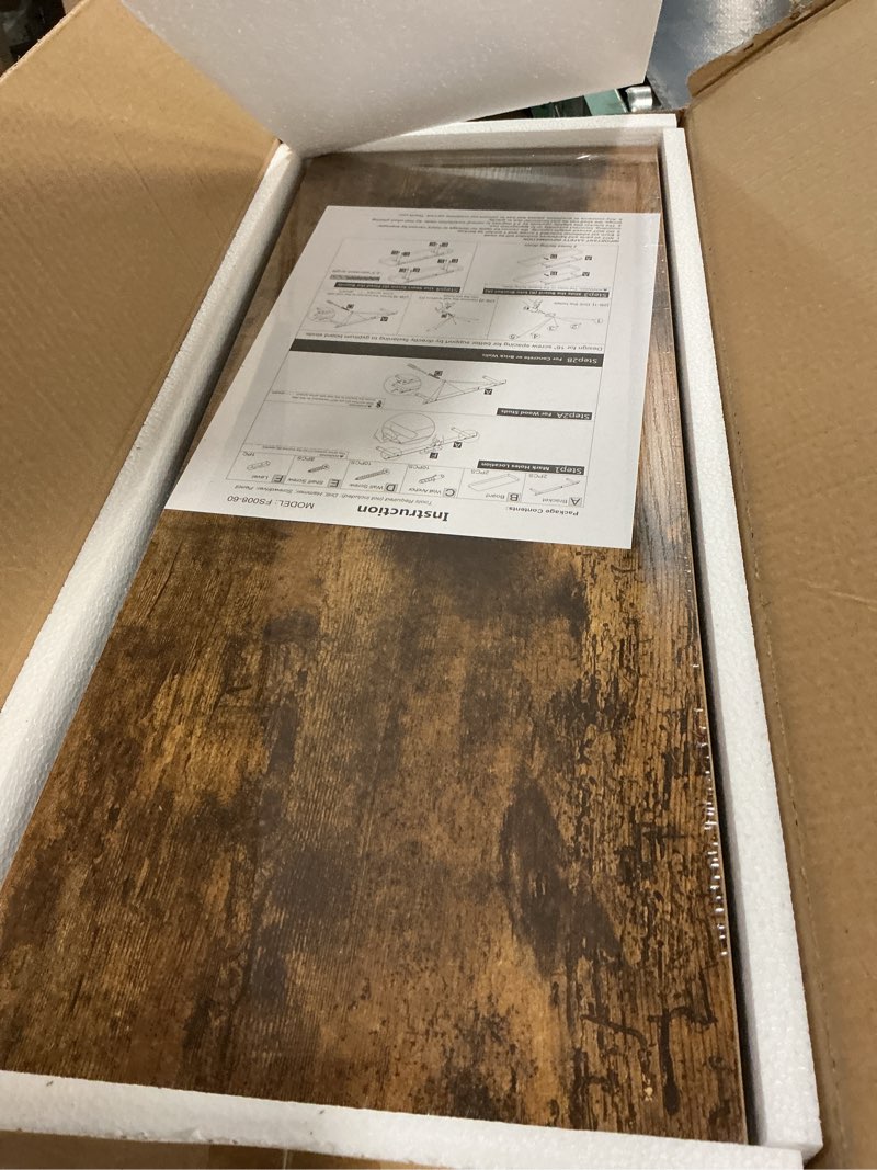 Condition photo showing Good Condition for QEEIG Floating Shelves for Wall 23.6" Long - Wall Mounted Shelf Bathroom Kitchen Living Room Bedroom Farmhouse Home Decor Display Bookshelf Large 23.6 x 9.3 inch Set of 2, Rustic Brown (008-60BN) 23.6" A. Brown