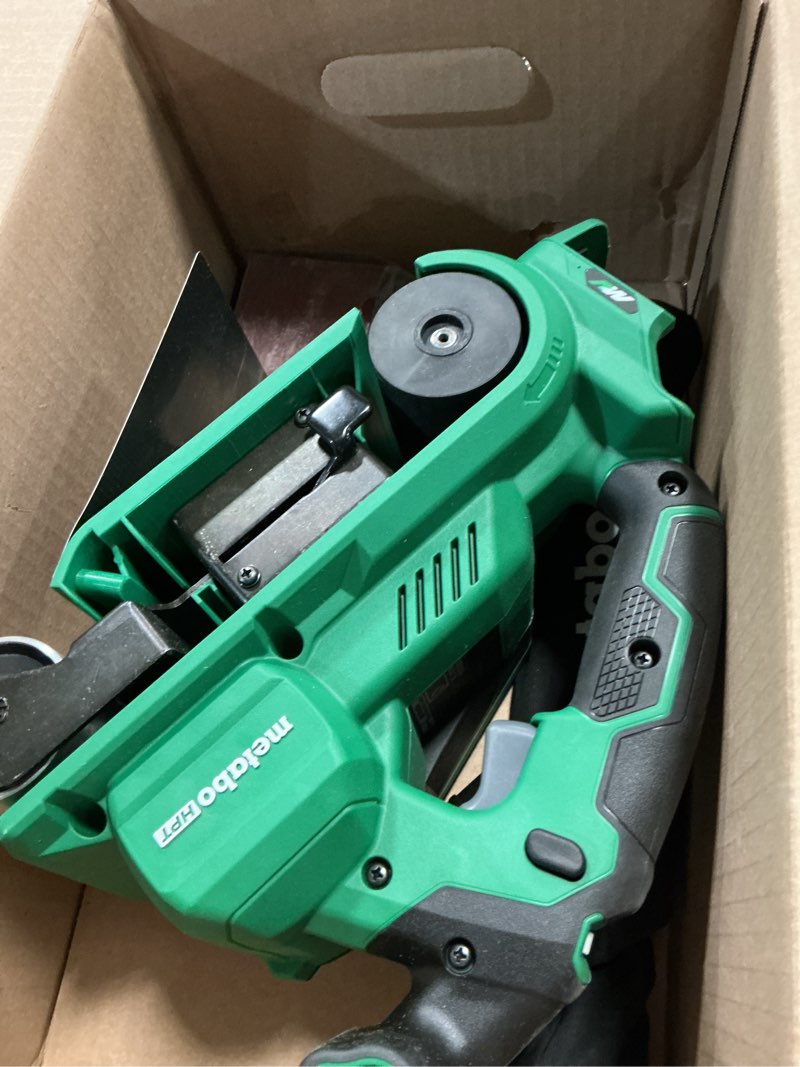 Condition photo showing As Is for metabo hpt 36v multivolt cordless brushless 3" x 21" belt sander, power sander kit, variable speed, auto mode, compatible with 18v/36v metabo hpt battery or ac adapter, tool body only, sb3608daq4 sb3608daq4 (36v multivolt™ cordless)