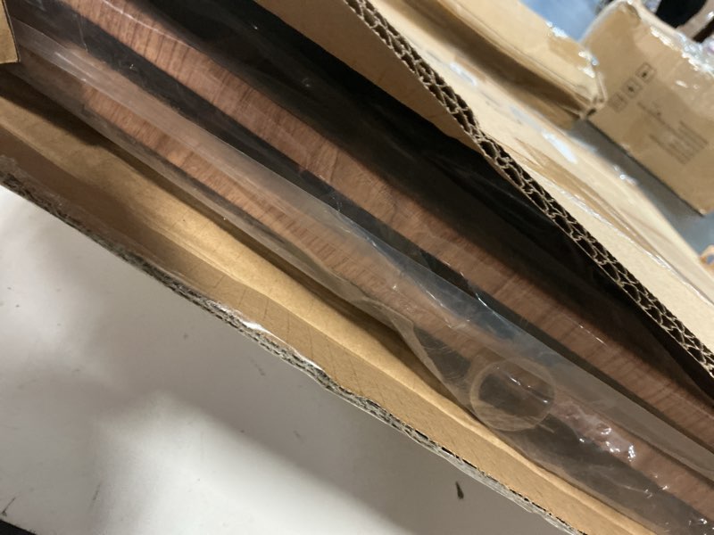 Condition photo showing Good Condition for babelio baby gate for stairs & doorways, 26-43" w 28" h no bottom bar| easy installation| one-handed operation| auto-close| hardware mount (drill needed) safety dog/pet gate (brown wood pattern) brown wood pattern - b17 28" h, 26-43" w-standard