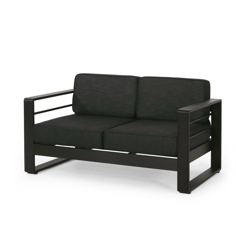  Lobianco 56.8'' Aluminium Outdoor Loveseat Gray