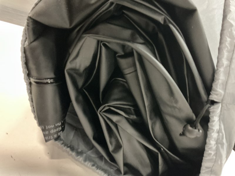 Condition photo showing As Is for Queen Air Mattress with Headboard, Built-in Pump, 800 lbs Heavy-Duty Support, 19" Raised Upgraded Comfort, 48-Hour Leak-Tested, 3.5 Min Inflatable Portable Blow Up Mattress for Home, Guest & Camping Grey Queen