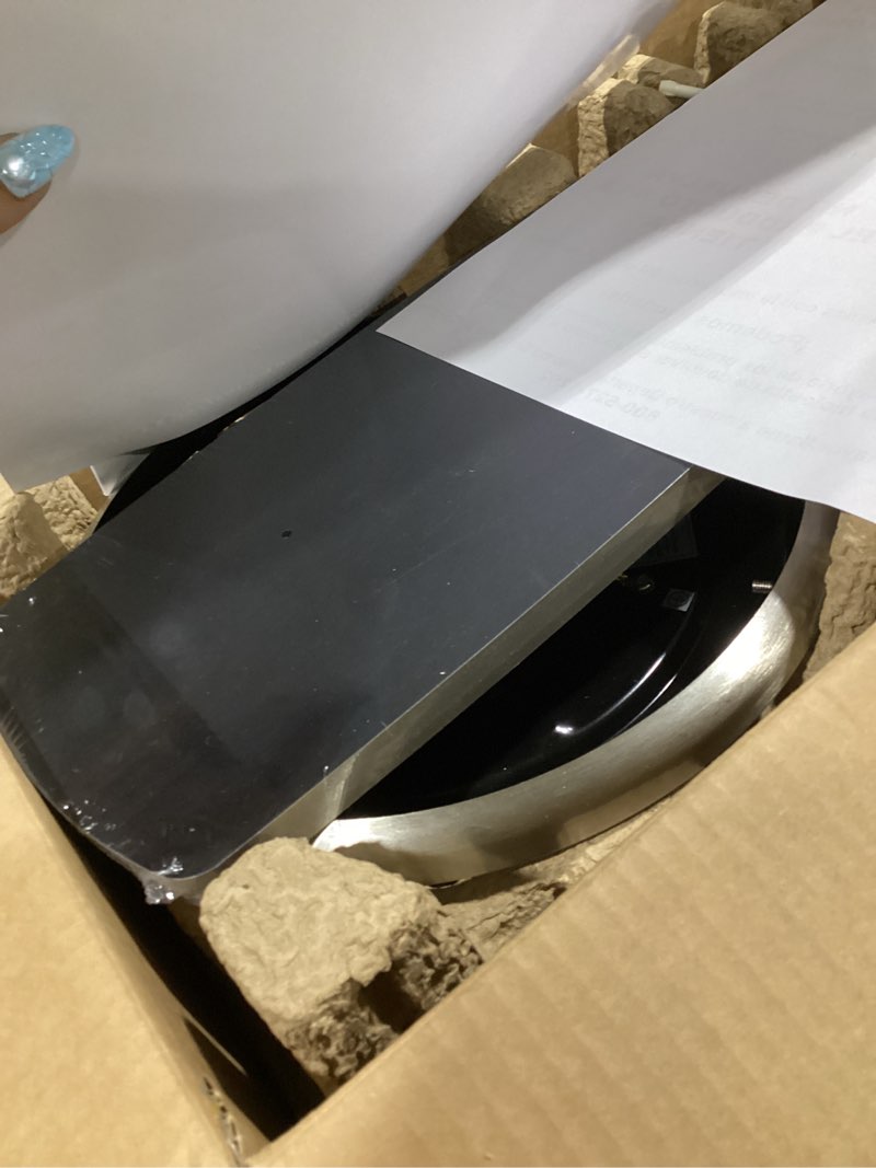 Condition photo showing Good Condition for harbor breeze mazon 44-in brushed nickel with brushed nickel/black blades integrated led indoor flush mount ceiling fan with light and remote (3-blade)