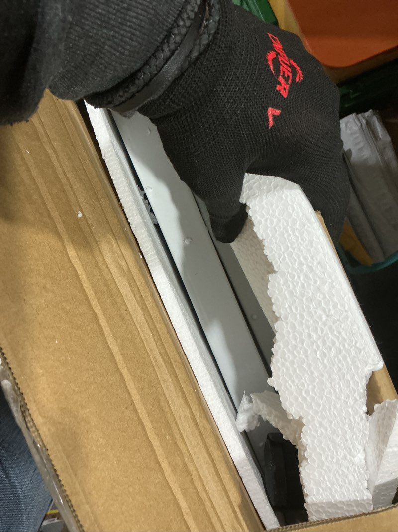 Condition photo showing Good Condition for KLSMYHOKI Standing Desk Adjustable Height, Mobile Stand Up Desk with Wheels Small Computer Desk Rolling Desk, Portable Laptop Desk White Standing Table Home Office Desks 16"x31.5" Height 27"-43.5"