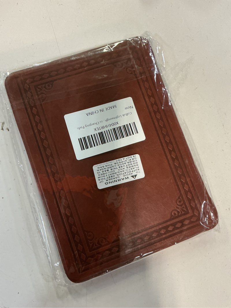 Condition photo showing As Is for CoBak Lightweight Stand Case for 7" Kindle Paperwhite 12th Gen 2024 and Kindle Colorsoft with Right Hand Strap - Compatible with iPhone MagSafe, for Samsung/Belkin/Anker Wireless Charging Pads Vintage Brown