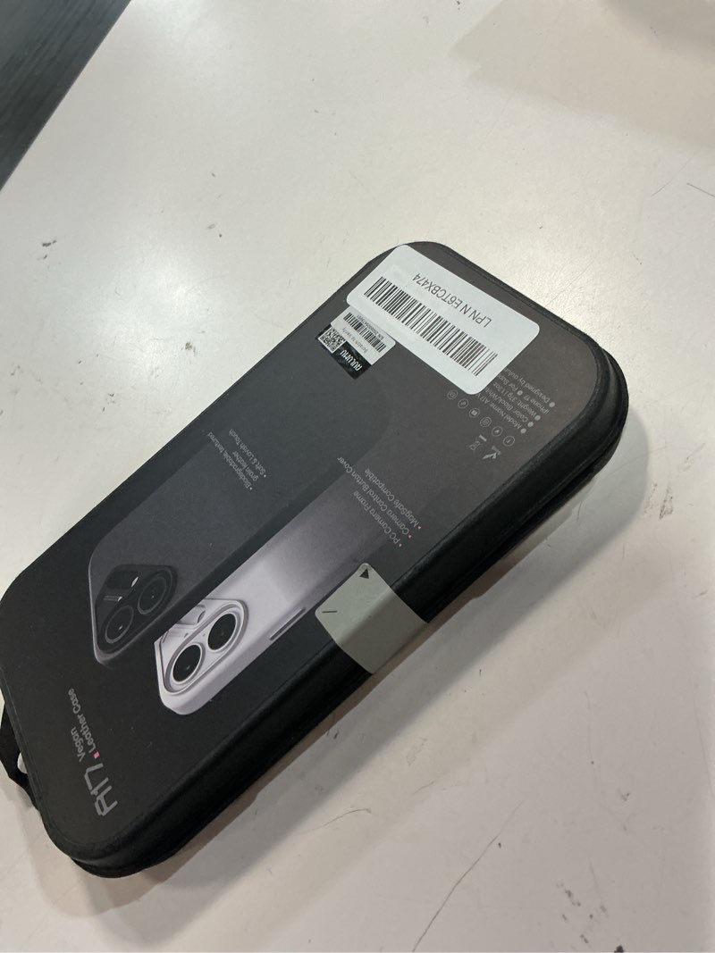 Condition photo showing Good Condition for aulumu a17 vegan leather iphone 17 case | camera control | luxury comfort | compatible with magsafe | complete wrap-around - black iphone 17 black