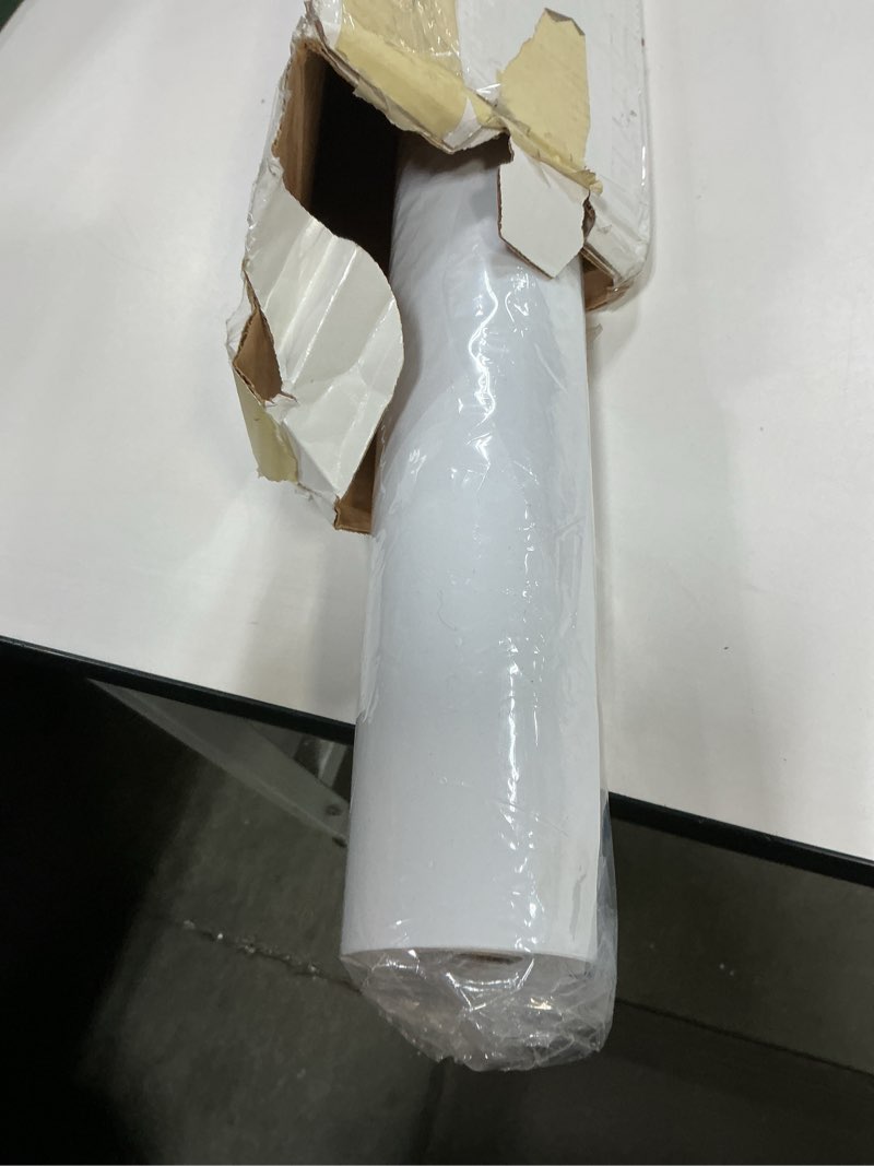Condition photo showing New/Like New for PerkHomy 24" x 1,440" (120') White Kraft Paper Roll for Craft Bulletin Board Paper Art Table Covering Crafting Gift Wrapping Bouquet Packing Parcel 80GSM 55LB (White, 24" x 120') White 24" Width x 120' Length