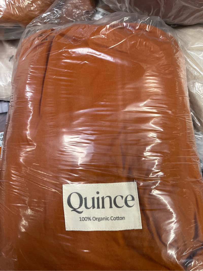 Condition photo showing Good Condition for organic brushed cotton sheet set, full, terracotta
