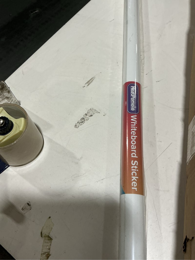 Condition photo showing Good Condition for White Board Paper for Wall, 80" x 36" No Ghosting Peel and Stick Dry Erase Whiteboard Roll, Stain-Proof Self-Adhesive Whiteboard Wallpaper for Home, Office, Classroom 80"W x 36"H