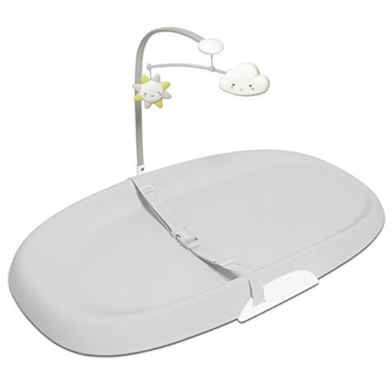 skip hop wipe-clean changing pad, grey