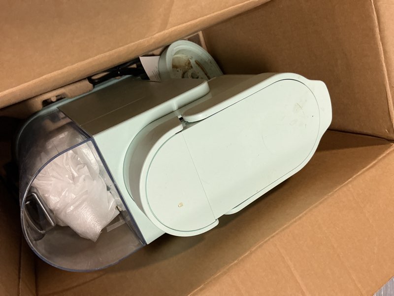 Condition photo showing As Is for keurig k-express single serve k-cup pod coffee maker, 3 brew sizes, strong button feature, 42oz removable reservoir, mint