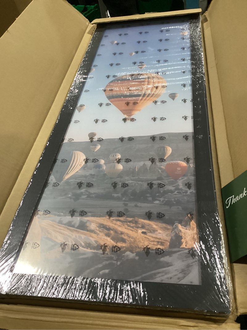 Condition photo showing Good Condition for 6x11 Picture Frame Black for Wall Hanging or Tabletop, Wall Mounting Horizontally or Vertically, 6 x 11 Wall Gallery Poster Photo Frame with Shatter Resistant Plexiglass, Black Black 6x11 inch